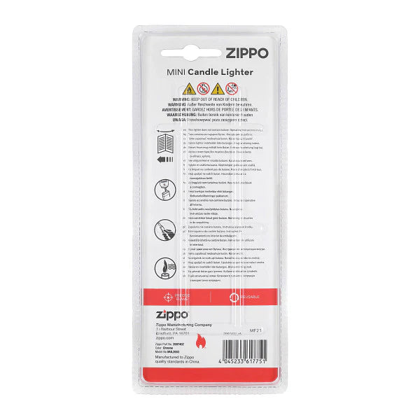 Chrome Candle Lighter blistered - Black Matte