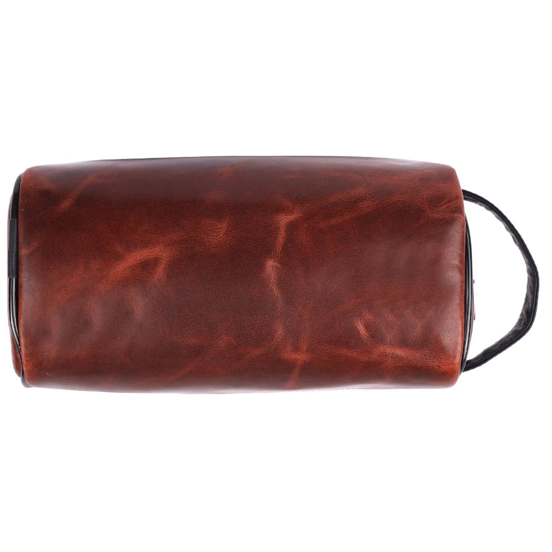 SPORTGIFTZ Buffalo Leather Rugby Wash Bag