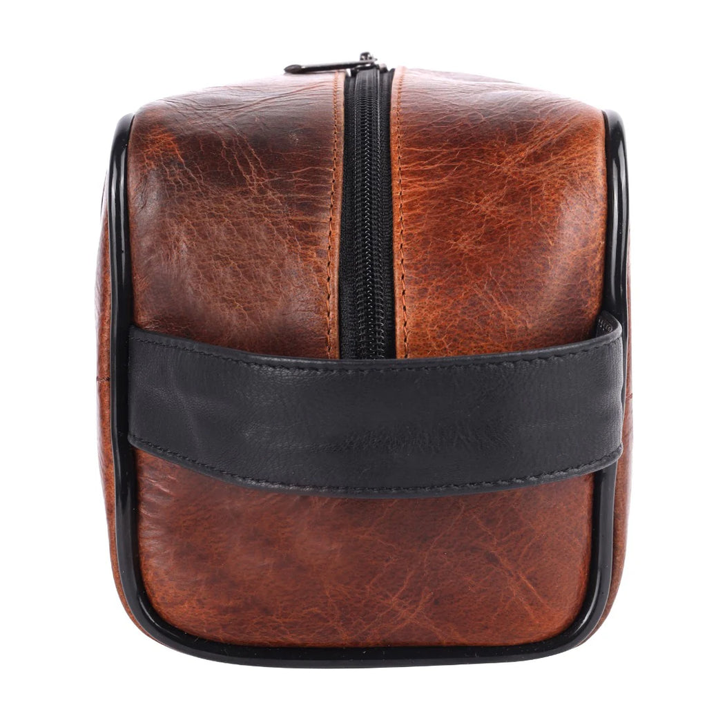 SPORTGIFTZ Buffalo Leather Rugby Wash Bag