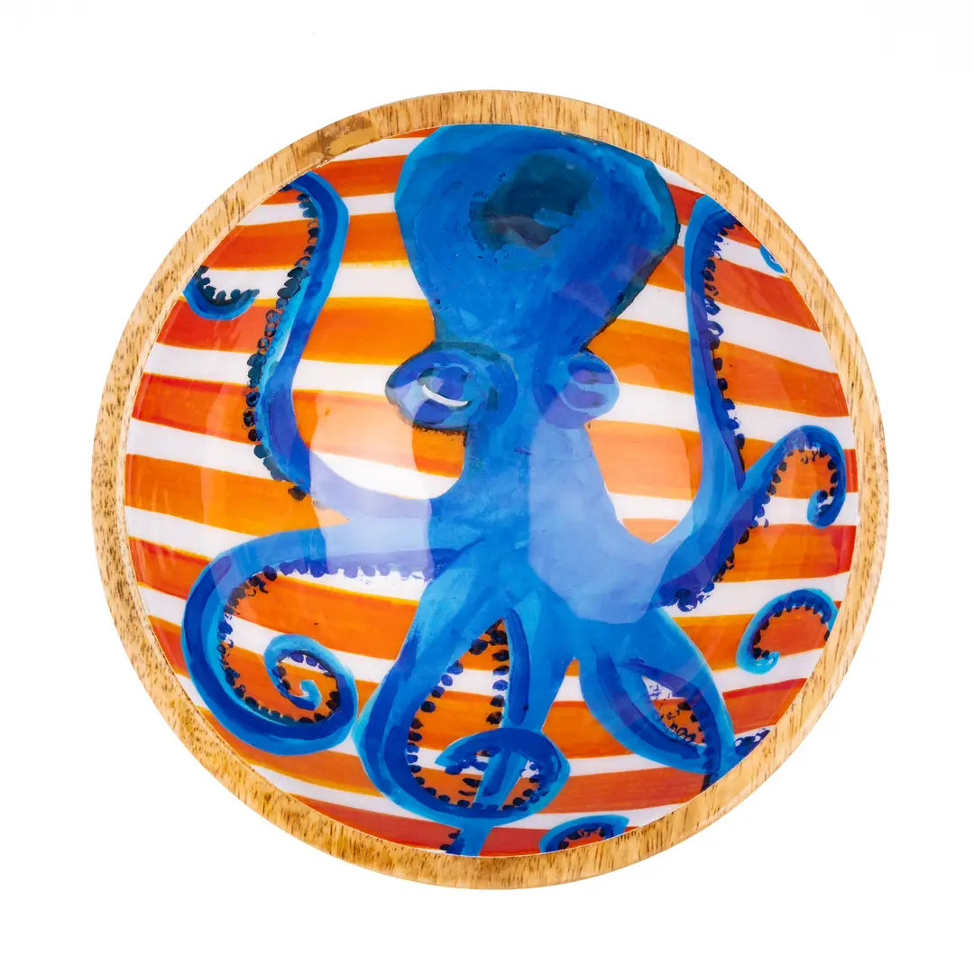 Octopus On Orange Dip Bowl