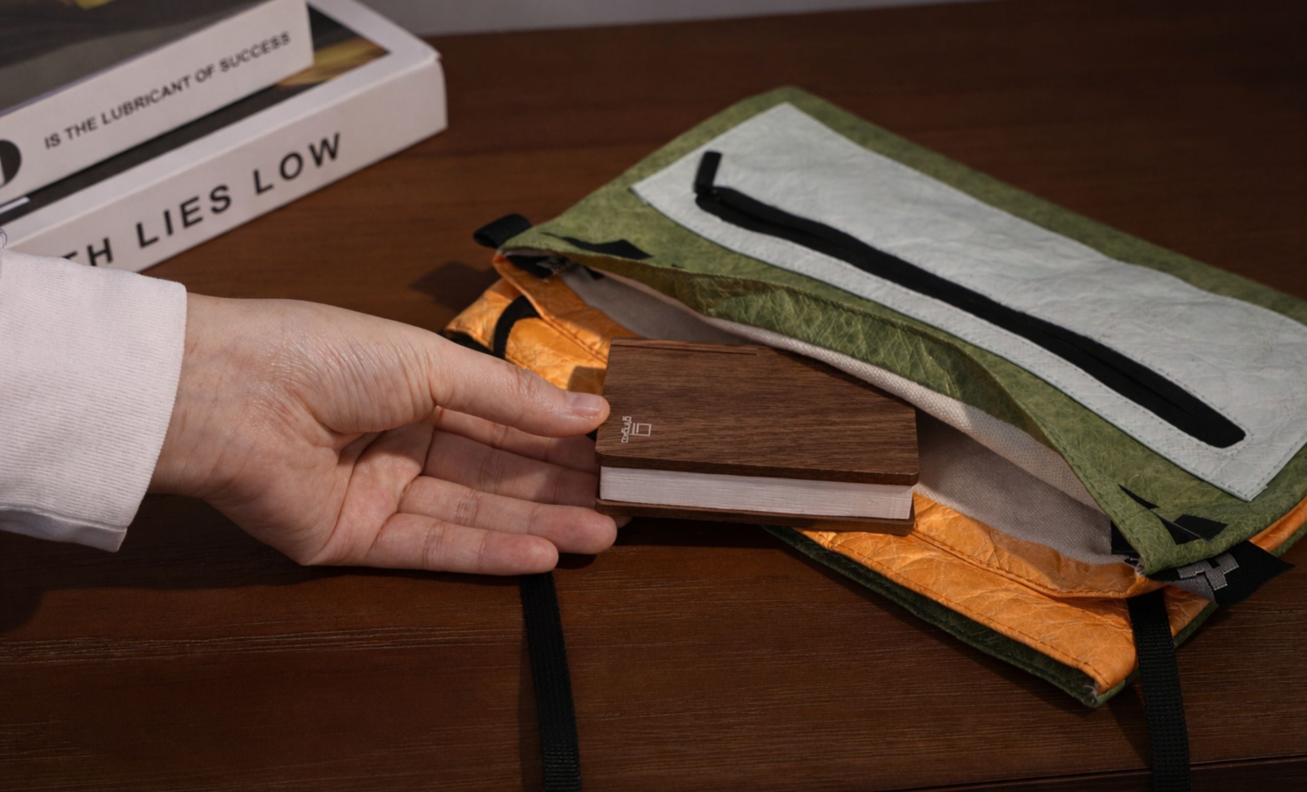 Super Mini Smart Book Light - Palm Edition (Walnut Finish)