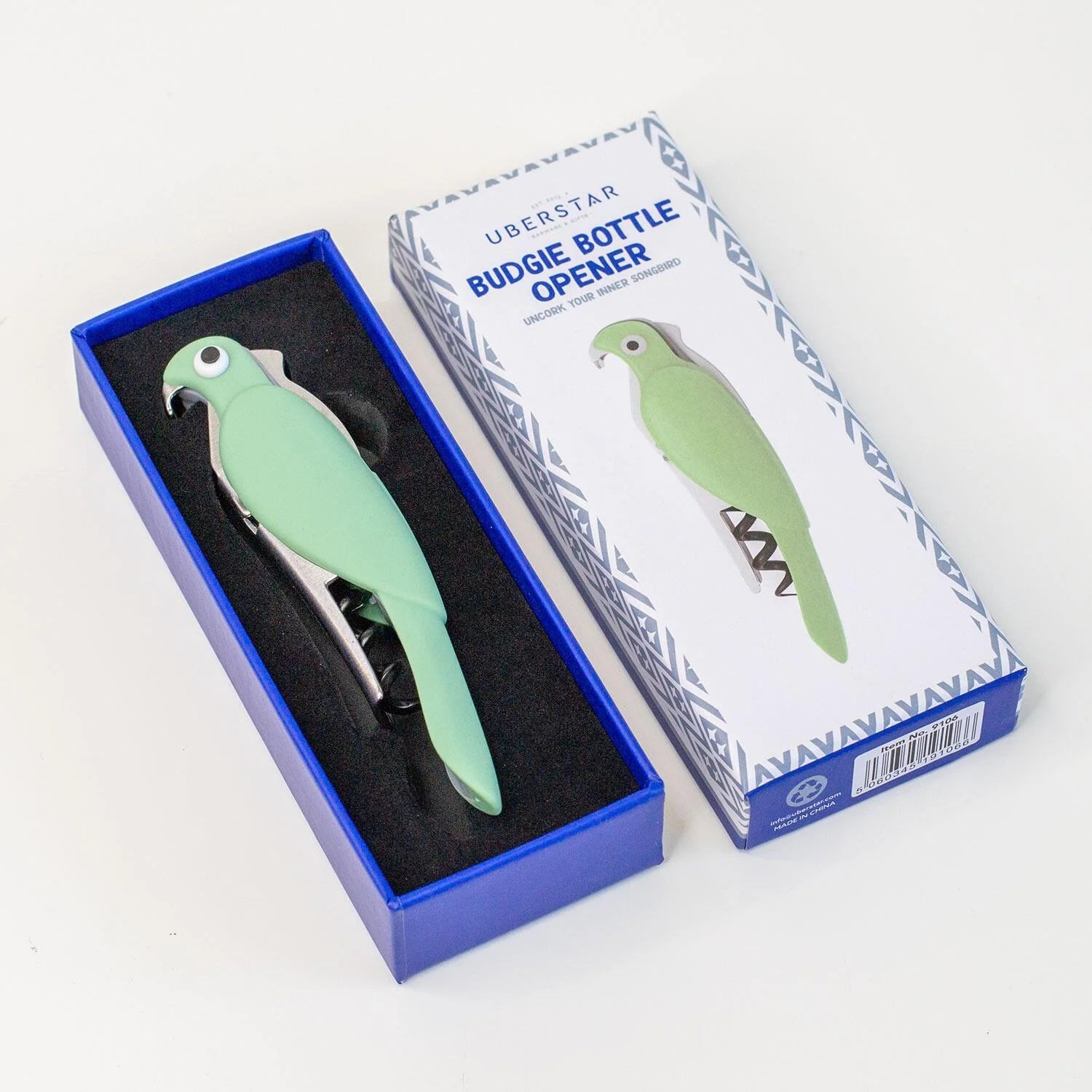 Budgie Bottle Opener - Green