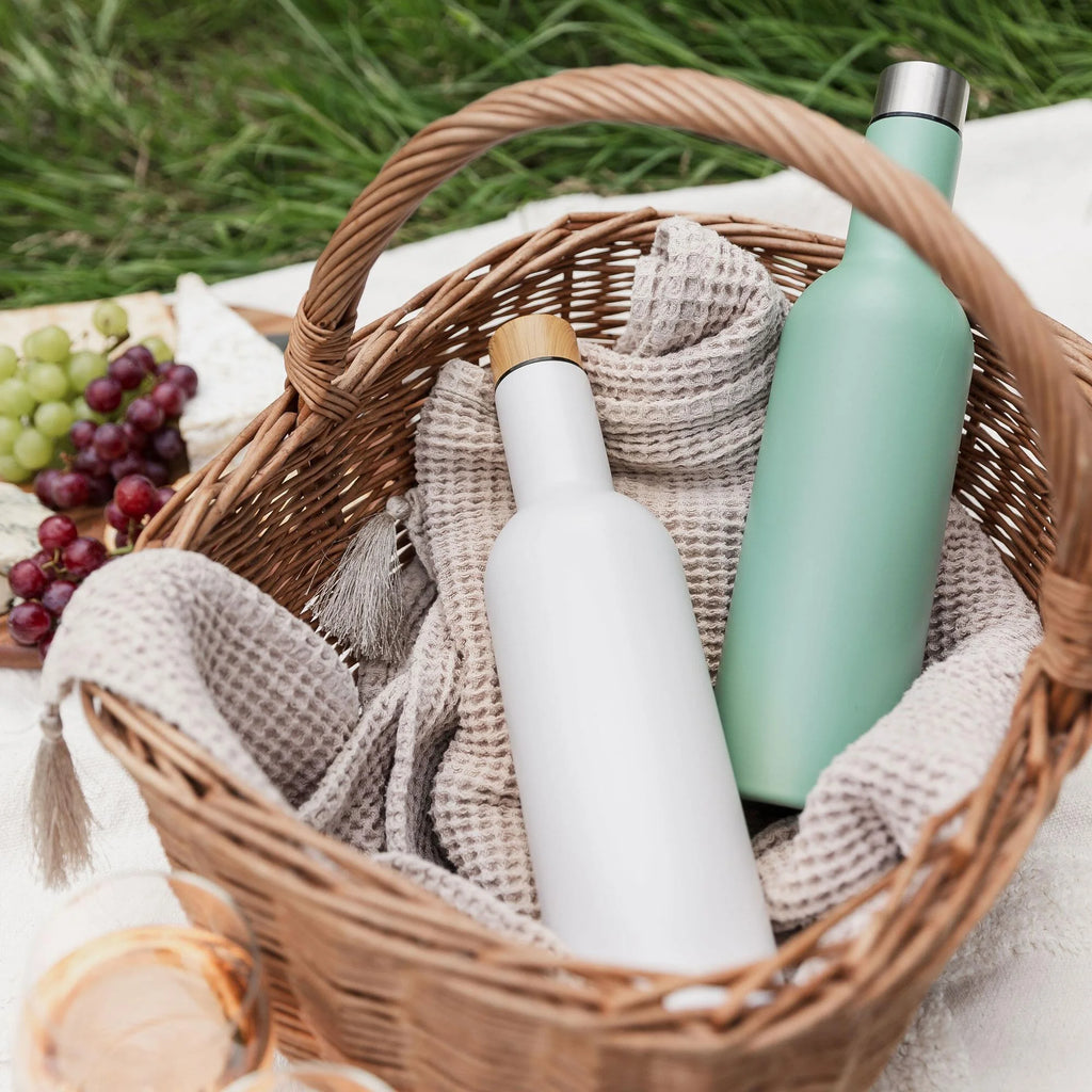 VINNIE Insulated Travel Wine Bottle - Green