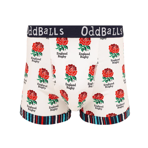 England Rugby Union Home - Mens Cotton Boxer Shorts