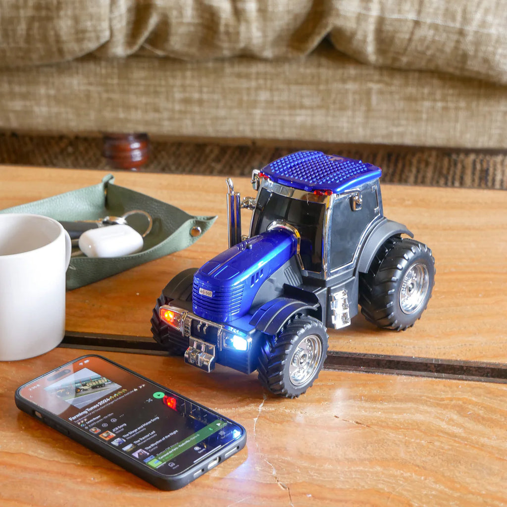 Tractor Bluetooth Speaker & FM Radio - Blue