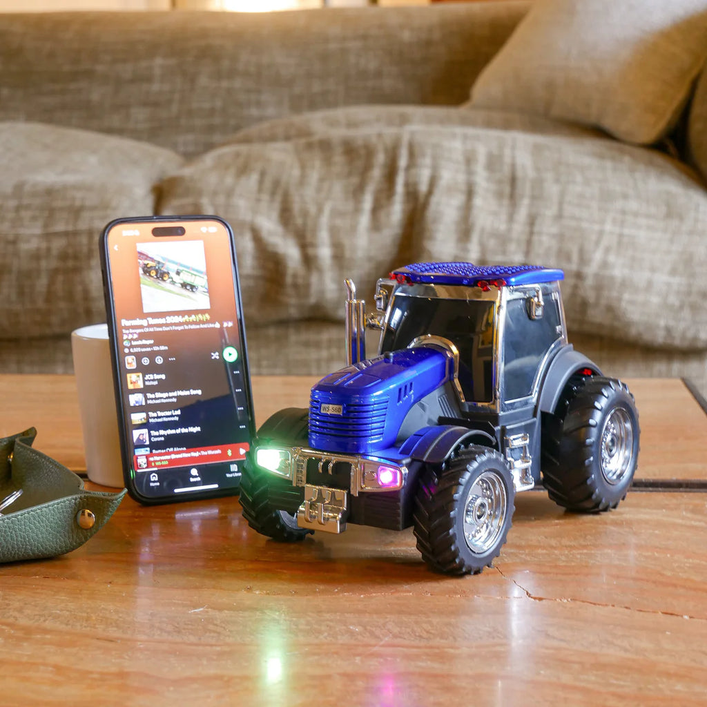 Tractor Bluetooth Speaker & FM Radio - Blue