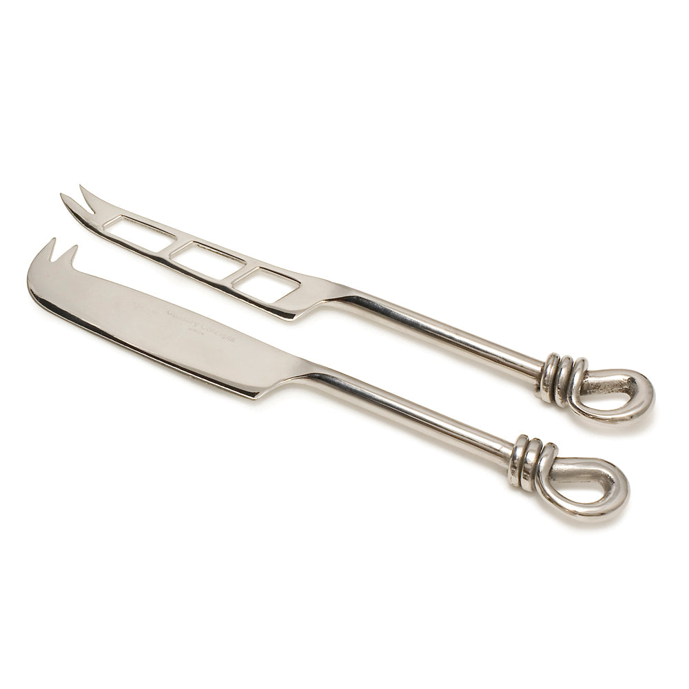 Polished Knot Traditional Cheese & Soft Cheese Knife Set