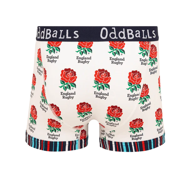 England Rugby Union Home - Mens Cotton Boxer Shorts