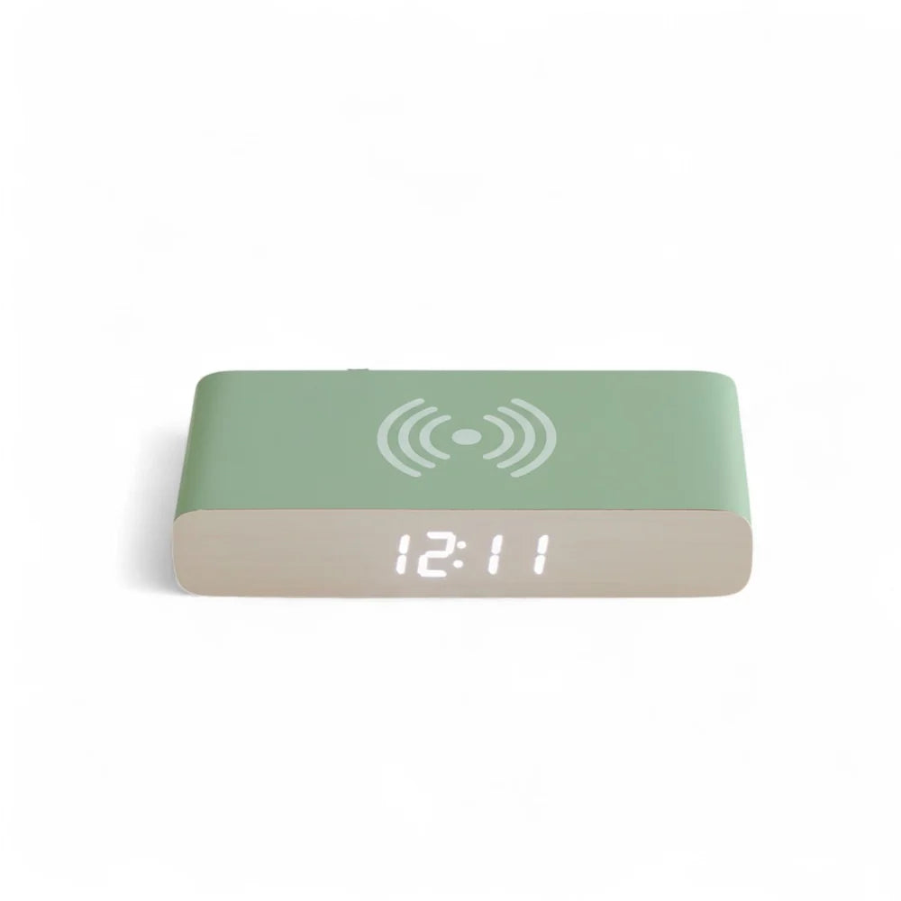 Rise Charge Wireless Phone Charger & Alarm Clock  -  Green