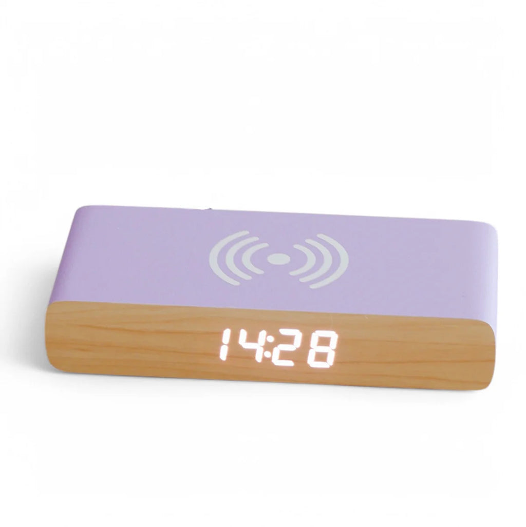 Rise Charge Wireless Phone Charger & Alarm Clock - Purple