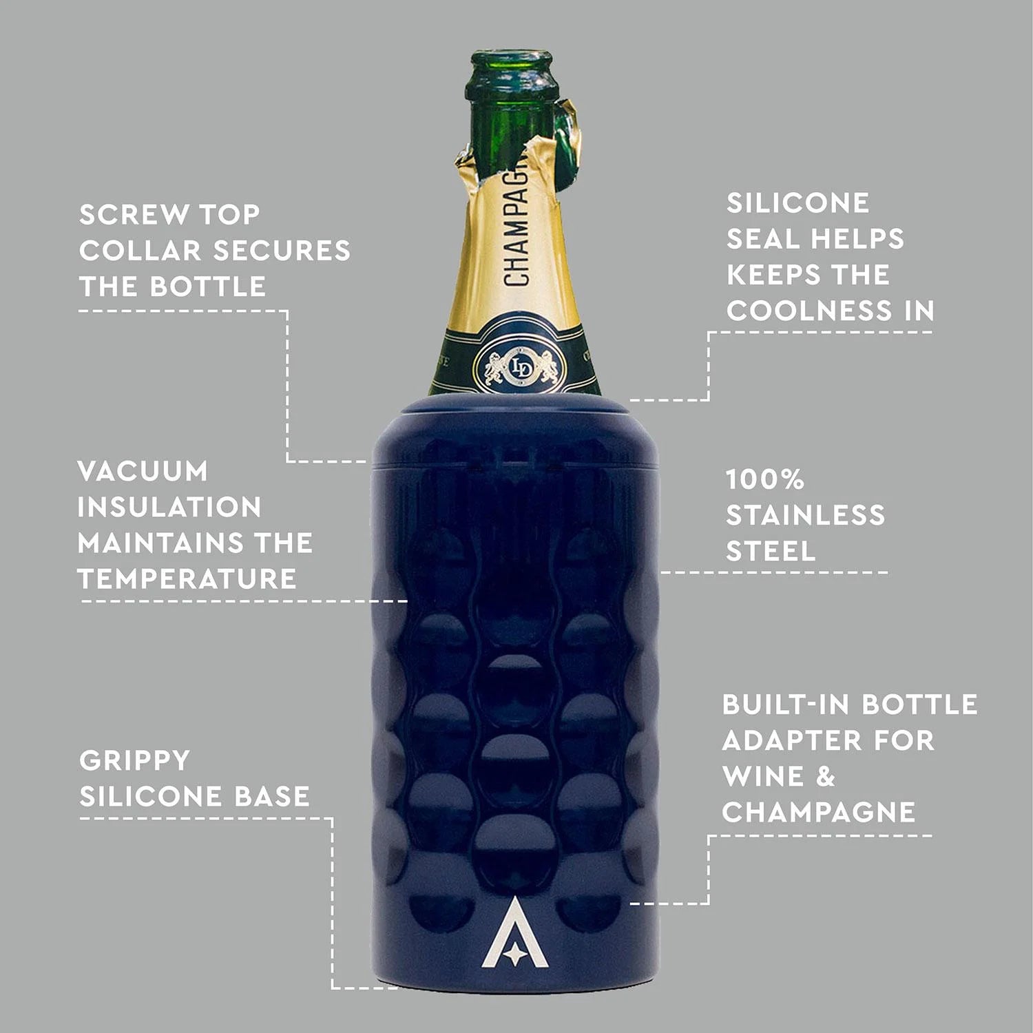 Champagne and Wine Bottle Cooler - Blue